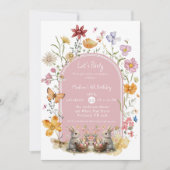Invitation Elégant Fleur sauvage Pâques Anniversaire ParTea (Devant)