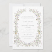 Invitation Élégant Fleur sauvage Pastel Flowers Mariage (Devant)