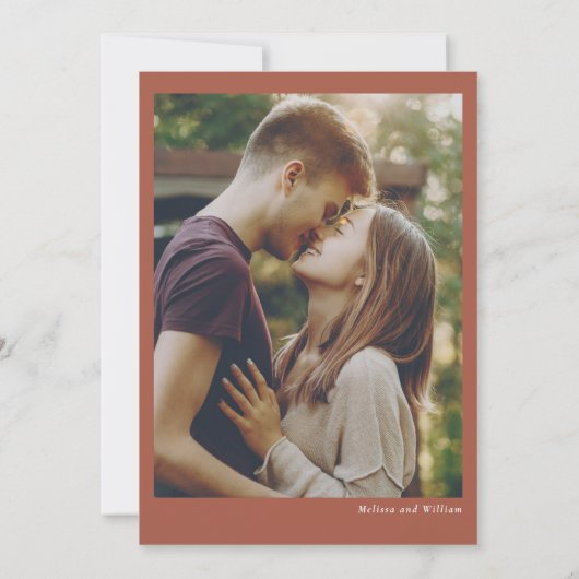 Invitation Élégant Fleur sauvage photo Boho Mariage (Dos)