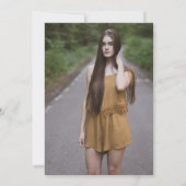 Invitation Élégant Fleur sauvage Photo Graduation Party (Dos)