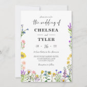 Invitation Élégant Fleur sauvage Plutôt sauvage Mariage flora (Devant)