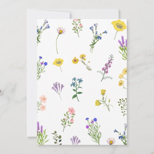 Invitation Élégant Fleur sauvage Plutôt sauvage Mariage flora (Dos)