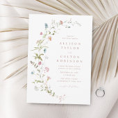 Invitation Elégant Fleur sauvage rose Dusty Rustic Boho Maria