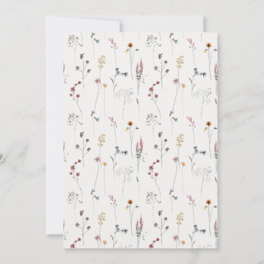 Invitation Élégant Fleur sauvage rose Monogram Crest Mariage (Dos)