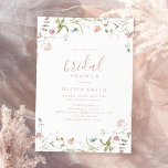 Invitation Elégant Fleur sauvage rose Rustic Boho Fête des ma<br><div class="desc">Design élégant et délicat fleur sauvage aquarelle. Palettes pastel de rose doux, blanc cassé, beige, bleu poussiéreux, verdure botanique, simple et romantique. Grandes invitations à la douche à nuptiale fleurie pour la fête rustique moderne, boho country garden party au printemps et en été. Voir toutes les pièces correspondantes dans la...</div>