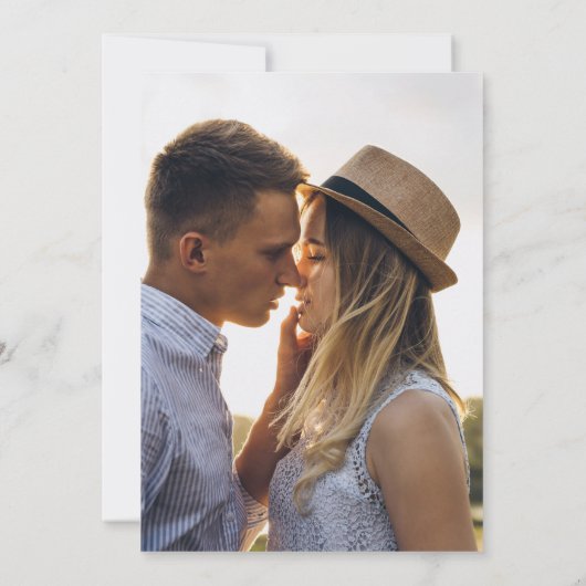 Invitation Élégant Fleur sauvage rose Rustic Boho Mariage Pho (Dos)