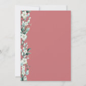 Invitation Élégant Fleur sauvage Rouge Surprise 50e anniversa (Dos)