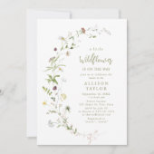 Invitation Elégant Fleur sauvage Rustic Boho Baby shower (Devant)
