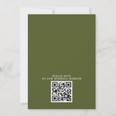 Invitation Élégant Fleur sauvage Rustic Budget QR Code Mariag (Dos)