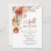 Invitation Élégant Fleur sauvage rustique tomber dans le Baby (Devant)