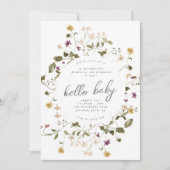 Invitation Élégant Fleur sauvage séché Pampas Baby shower Flo (Devant)