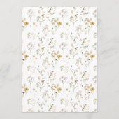 Invitation Élégant Fleur sauvage séché Pampas Mariage Floral (Dos)