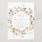 Invitation Élégant Fleur sauvage séché Pampas Mariage Floral (Devant)