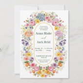 Invitation Elégant Fleur sauvage Spring Garden Mariage (Devant)