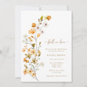 Invitation Élégant Fleur sauvage tombe dans la Fête des marié (Devant)