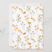 Invitation Élégant Fleur sauvage tombe dans la Fête des marié (Dos)