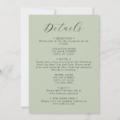 Invitation Élégant Fleur sauvage tout en un Mariage (Dos)