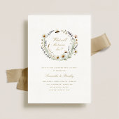 Invitation Élégant Fleur sauvage Twins Baby Genre Reveal Part