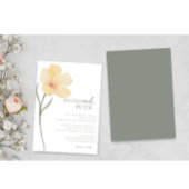 Invitation Élégant Fleur sauvage vert Sage et blanc Mariage