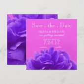 Invitation Élégant Fleurs de Framboise Violette Enregistrez L (Devant / Derrière)