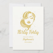 Invitation Elegant Flirty Forty Women's 40th Birthday (Devant)