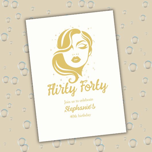 Invitation Elegant Flirty Forty Women's 40th Birthday