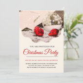 Invitation Élégant flocon de neige et fête de Noël de l'ornem (Debout devant)