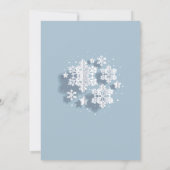 Invitation Élégant Flocon de neige Fête NOËL EVE (Dos)