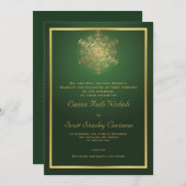 Invitation Élégant flocon de neige lors d'un mariage d'hiver  (Devant / Derrière)