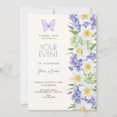 Invitation Élégant floral (Devant)