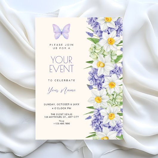 Invitation Élégant floral