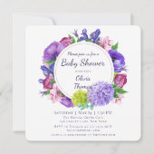 Invitation Élégant floral | Baby shower aquarelle (Devant)