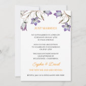 Invitation Élégant Floral Bellflower Juste Marié Mariage (Devant)