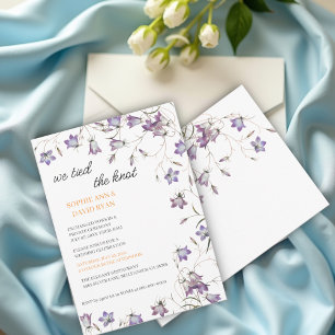Invitation Élégant floral Bellflower Nous avons lié le noeud