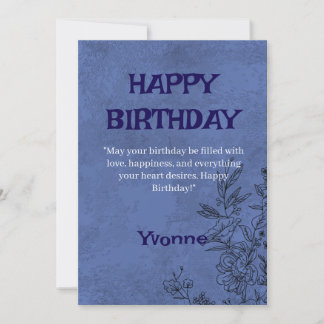 Invitation Elegant Floral Birthday Card