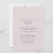 Invitation Élégant floral blanc | Blush Mauve Le Mariage De (Dos)