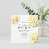 Invitation Elégant floral blanc d'huile d'or moderne Invitati (Debout devant)