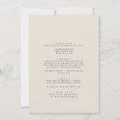 Invitation Élégant floral blanc | Mariage Champagne (Dos)