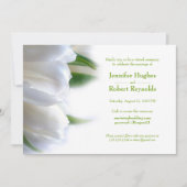 Invitation Élégant Floral Blanc Mariage virtuel (Devant)