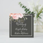 Invitation Élégant Floral Blush rose Botanique Mariage modern (Debout devant)