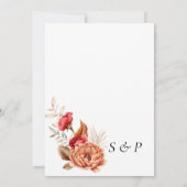 Invitation Élégant Floral Bohème Neutre Rustique (Dos)