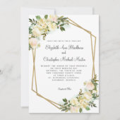 Invitation Elégant floral botanique aquarelle chic Mariage (Devant)
