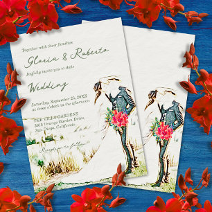 Invitation Élégant Floral Charro Mariage mexicain