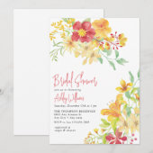 Invitation Élégant floral clair | Fête des mariées chic (Devant / Derrière)