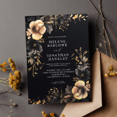 Invitation Élégant Floral Dark Moody Mariage gothique