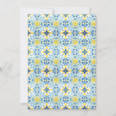 Invitation Elégant Floral de citron méditerranéen 30e anniver (Dos)