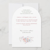 Invitation Elegant Floral Frame Monograms Catholic Wedding (Dos)