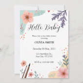 Invitation Elegant Floral Frame with Soft Pastel Accents (Devant)