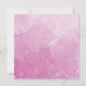 Invitation Elégant floral Fuchsia, aquarelle Quinceañera (Dos)