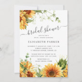 Invitation Elegant floral garden white bridal shower (Devant)